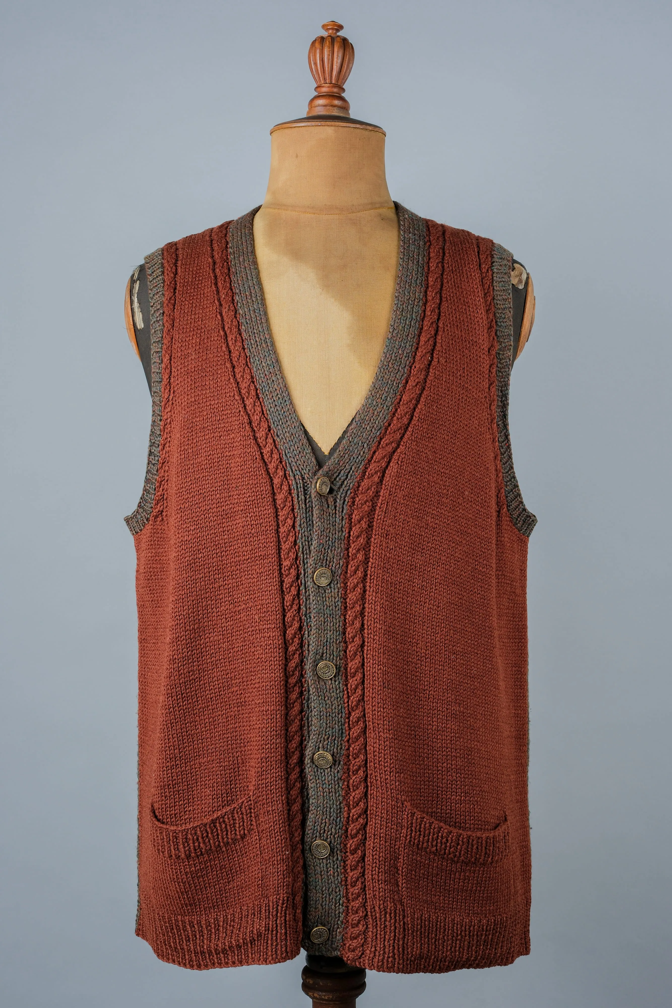 [~ 80's] gilet en laine mixte vintage britannique 