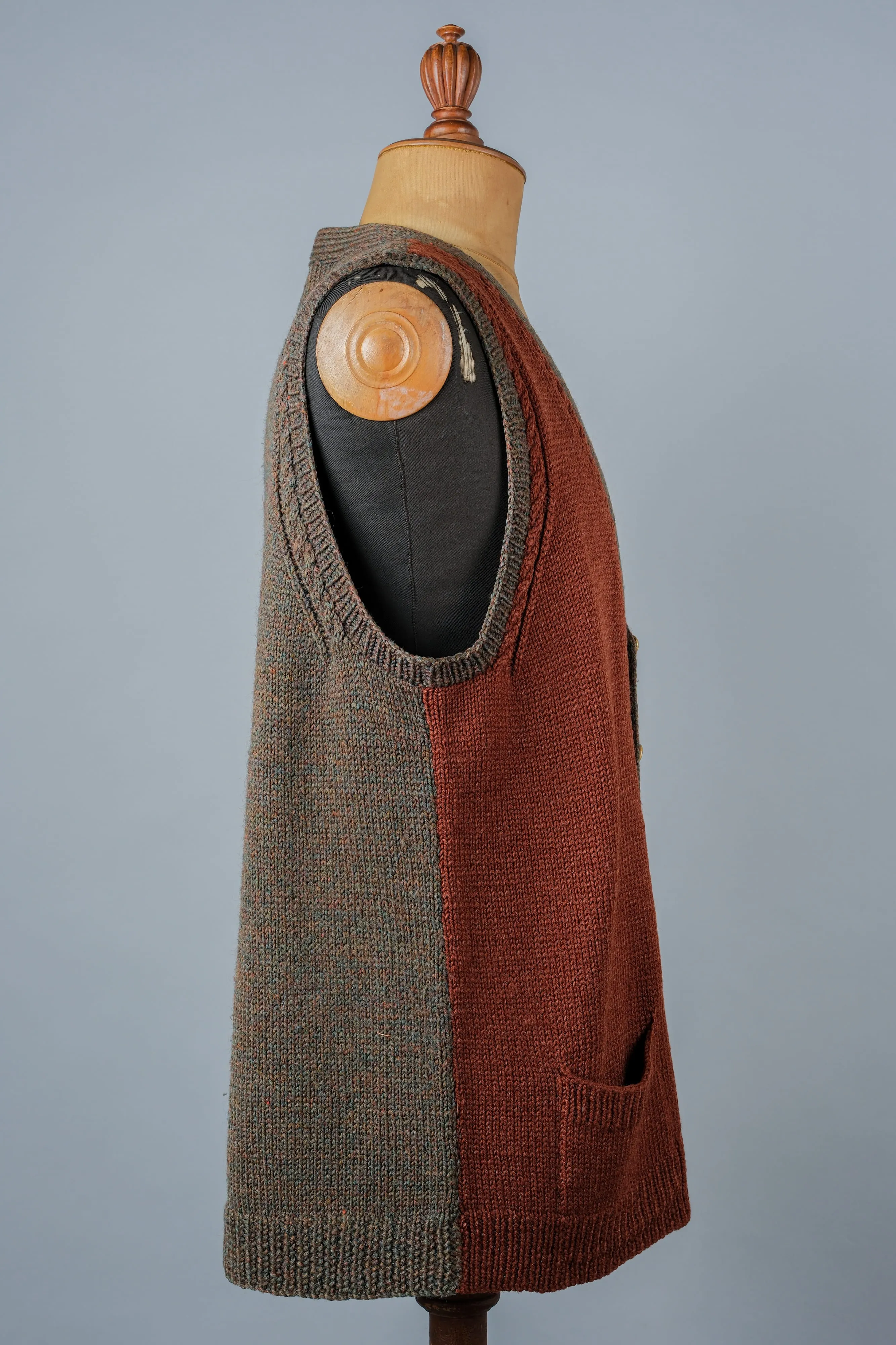 [~ 80's] gilet en laine mixte vintage britannique 