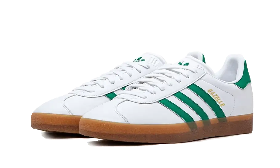 Adidas Gazelle White Bold Green Gum