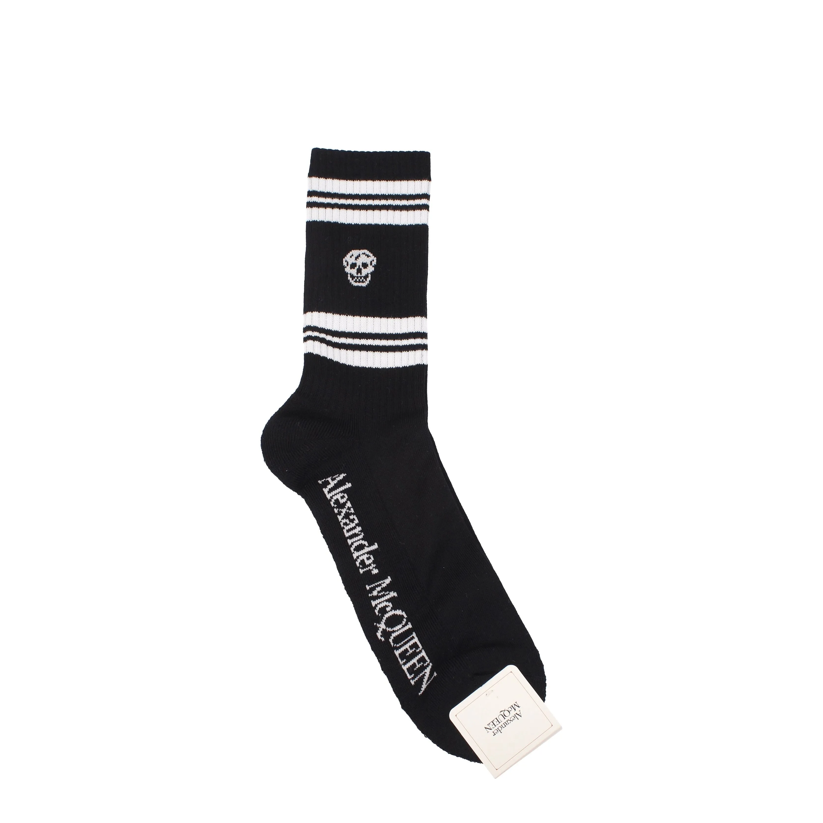 Alexander McQueen Chaussettes et chaussettes Men Coton noir / blanc