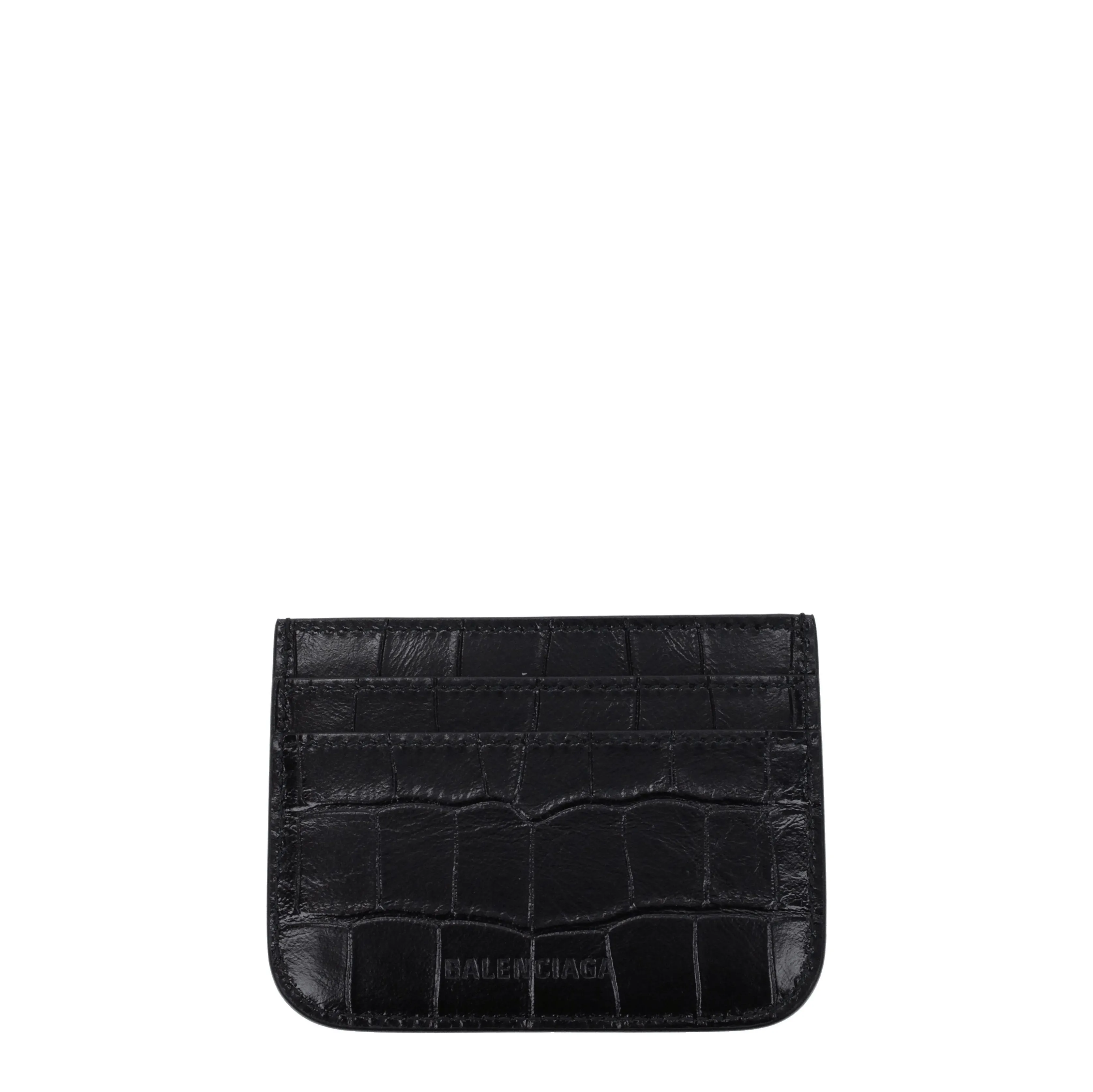 Balenciaga Document Holder Femmes Skin Black