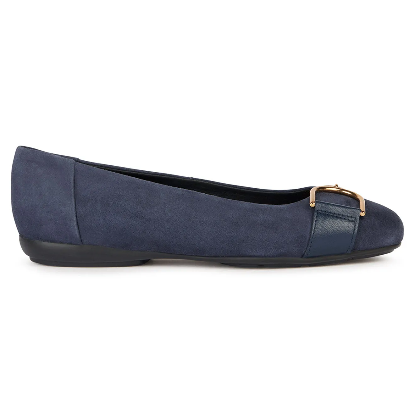 Ballerines en Velours de Cuir Annytah jean foncé