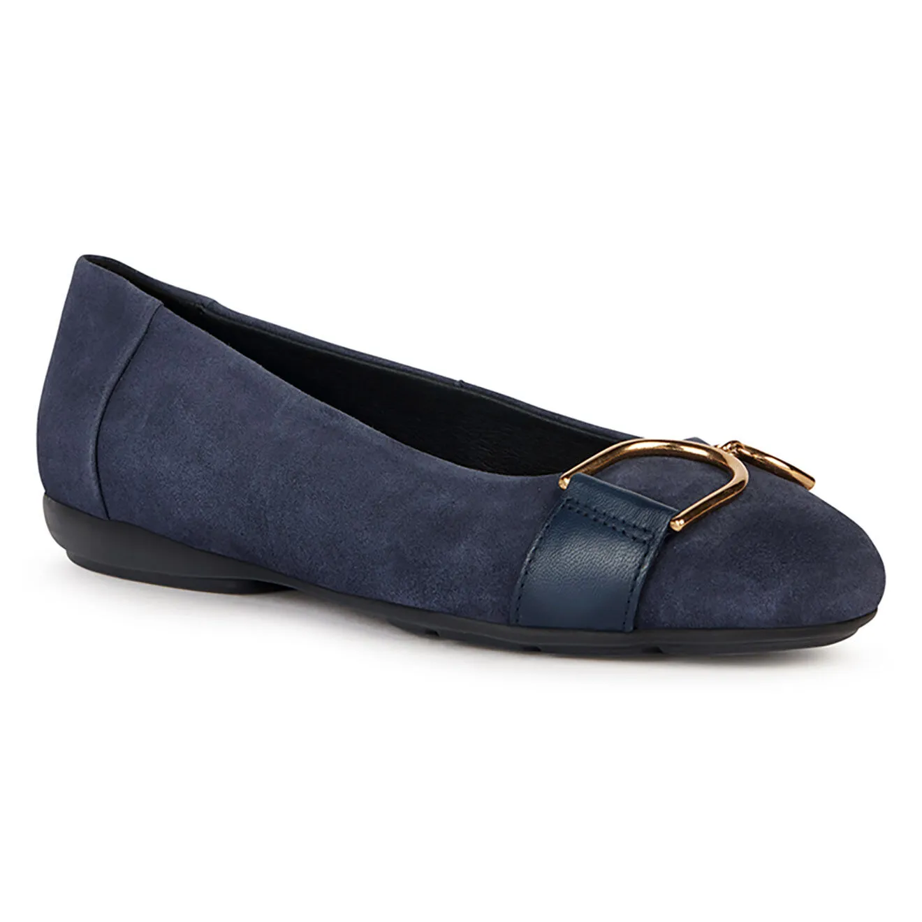 Ballerines en Velours de Cuir Annytah jean foncé