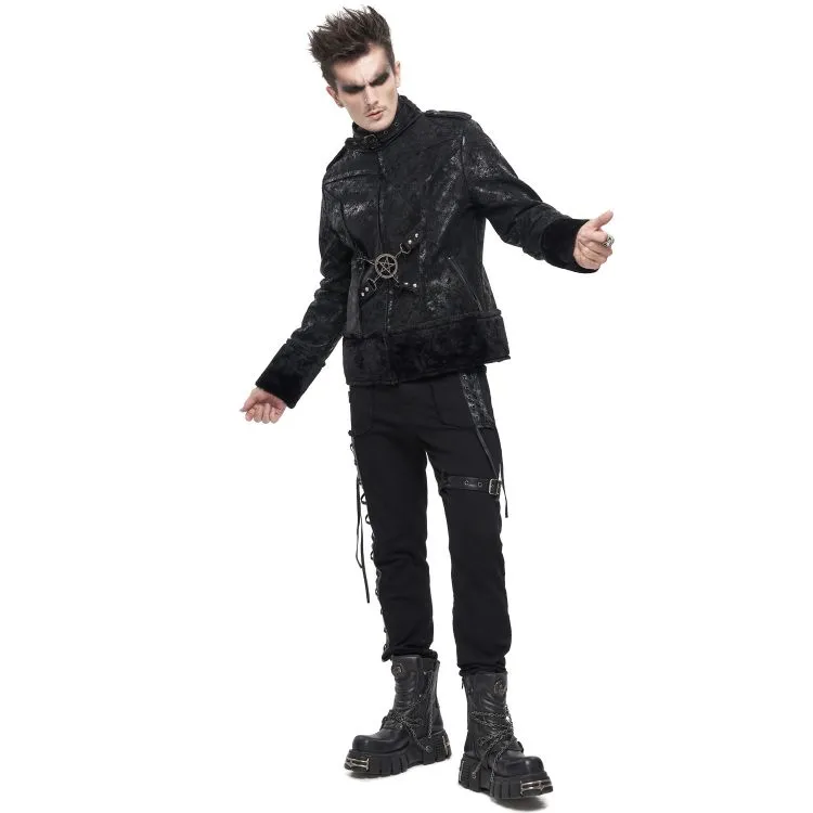 Blouson 'Jarlan' en Simili Cuir Noir