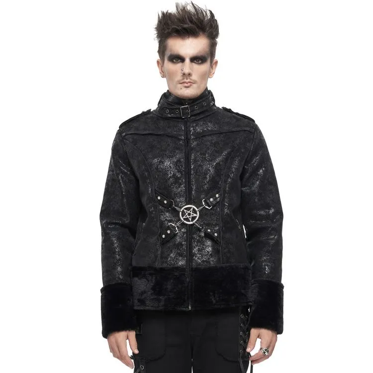 Blouson 'Jarlan' en Simili Cuir Noir