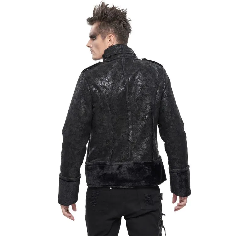 Blouson 'Jarlan' en Simili Cuir Noir