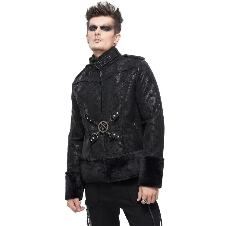 Blouson 'Jarlan' en Simili Cuir Noir