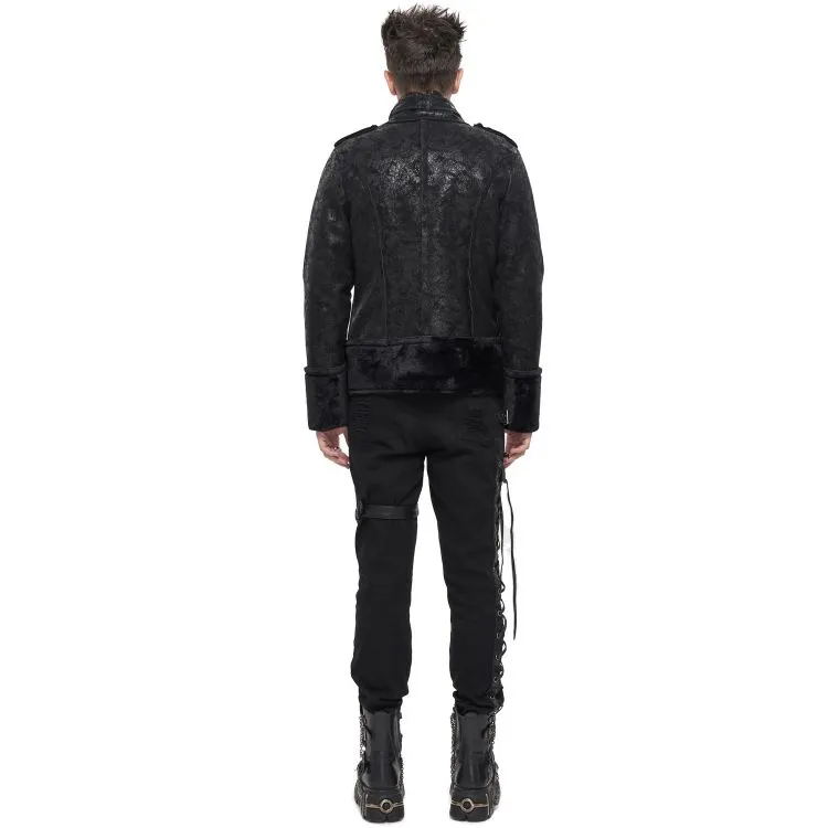 Blouson 'Jarlan' en Simili Cuir Noir