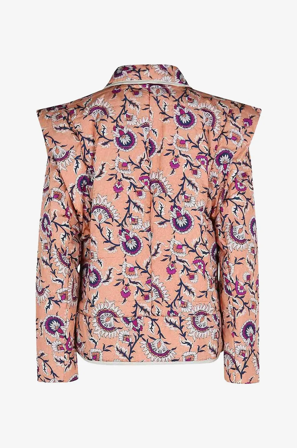 Blouson convertible en taffetas fleuri Janissae