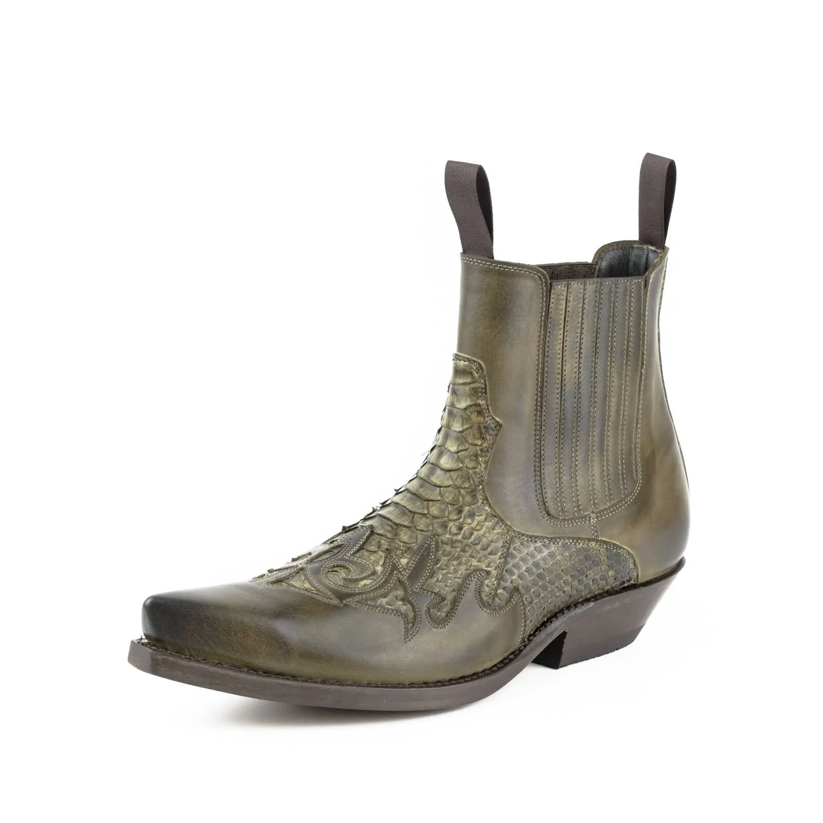 Boots cuir Mayura taupe