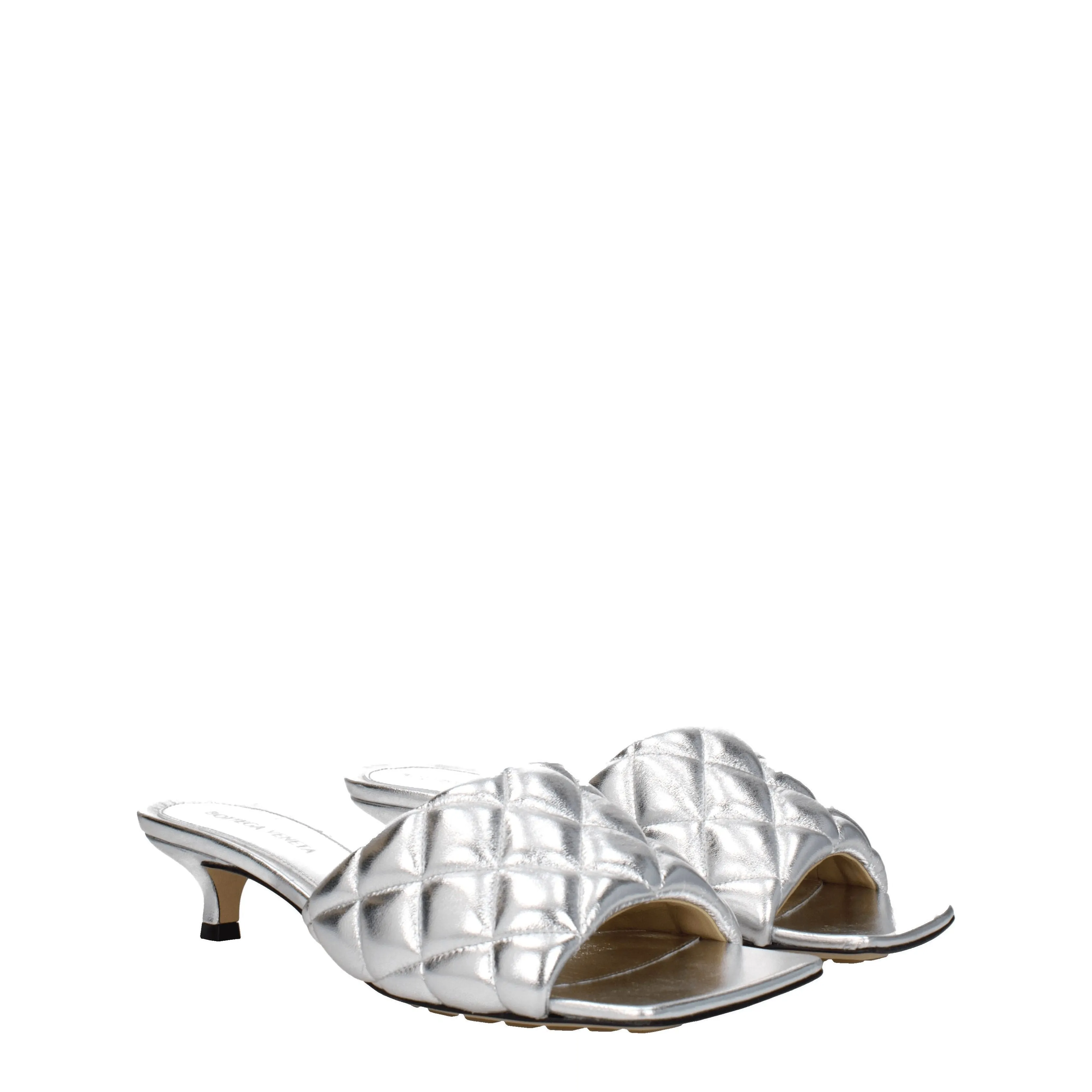 Bottega Veneta Sandals Femmes en cuir argent