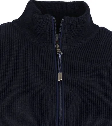 Brax Cardigan Style John Zippé Bleu Foncé 25-2014 70180100