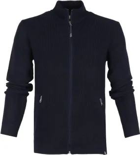 Brax Cardigan Style John Zippé Bleu Foncé 25-2014 70180100