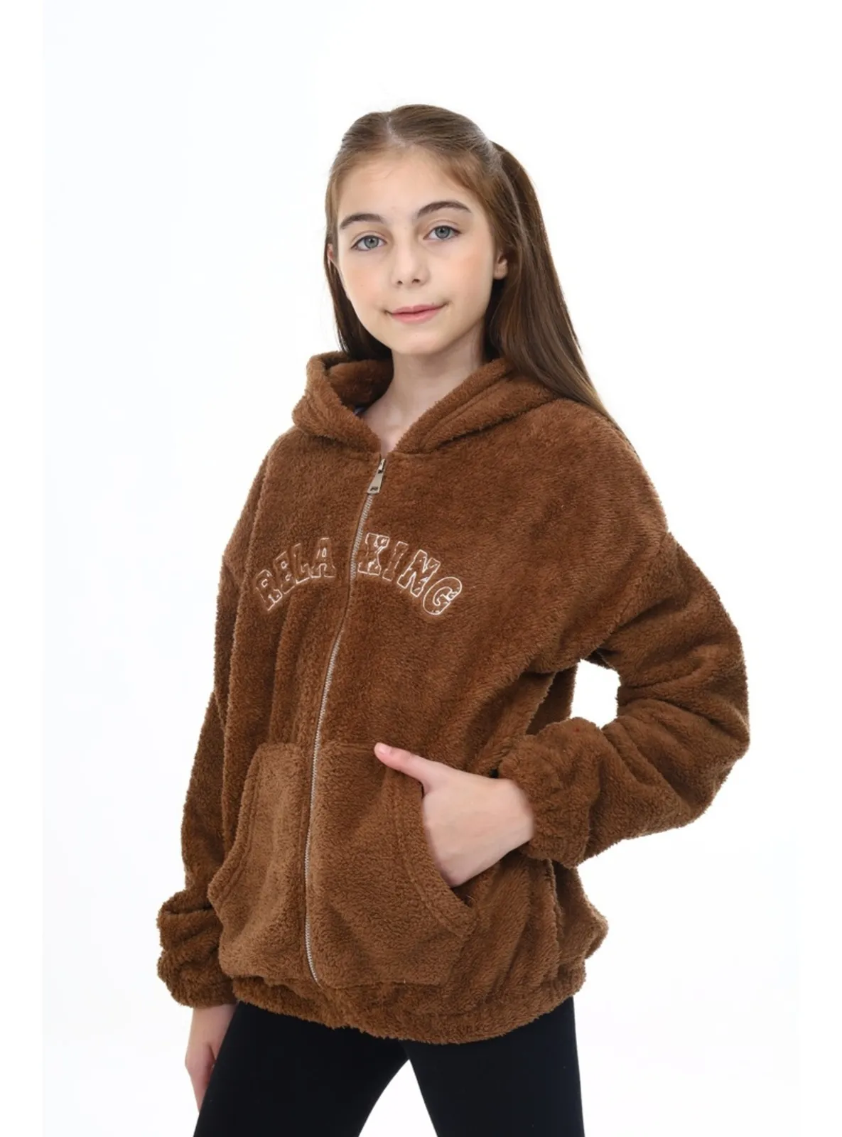 Brown - Girls` Cardigan/Vest