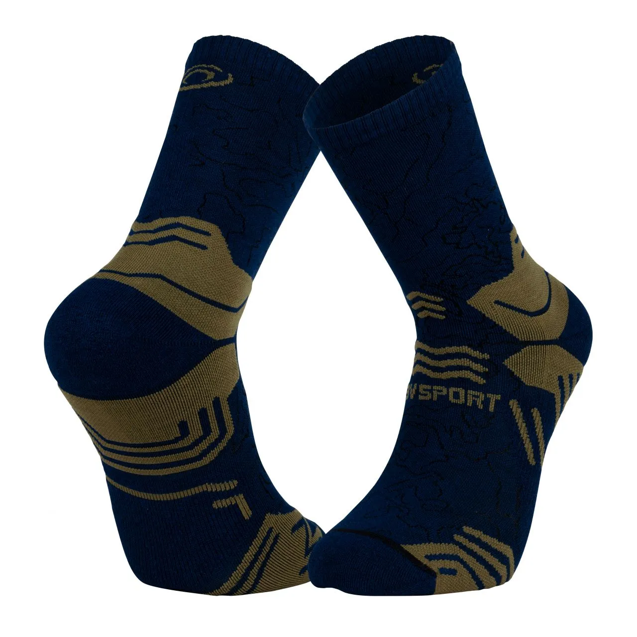 BV SPORT SOCQUETTE TREK GR HAUTE LYOCELL NAVY ET KAKY   Chaussettes de randonnée