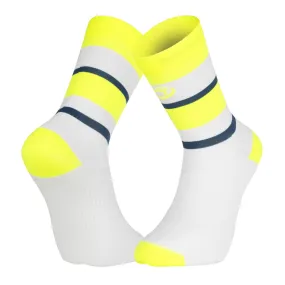 BV SPORT SOQUETTE LIGHT RUN HAUTE IBIZA JAUNE ET BLEU Chaussettes de running