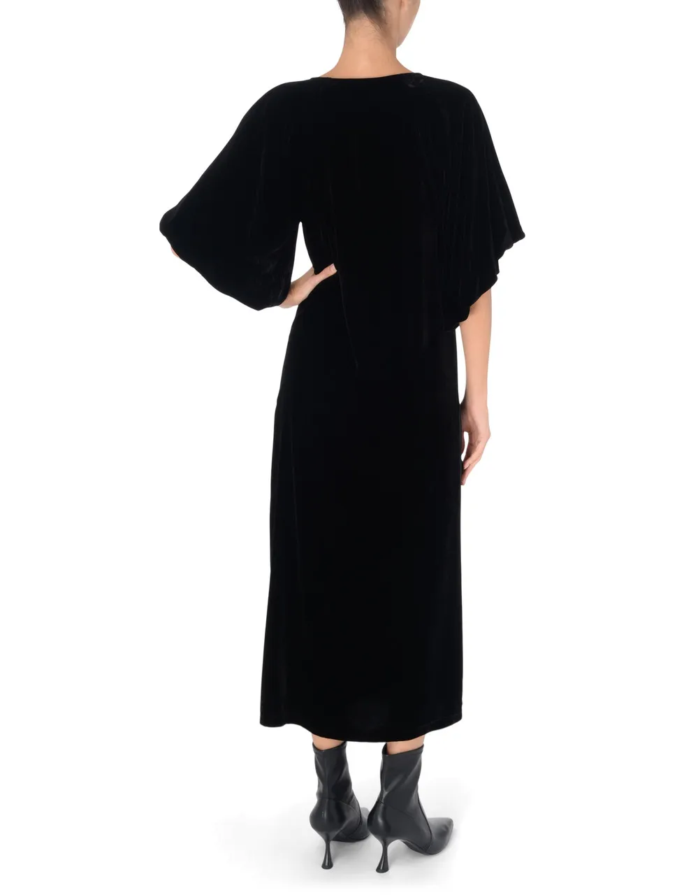 By Malene Birger Robe Rosae en viscose noire