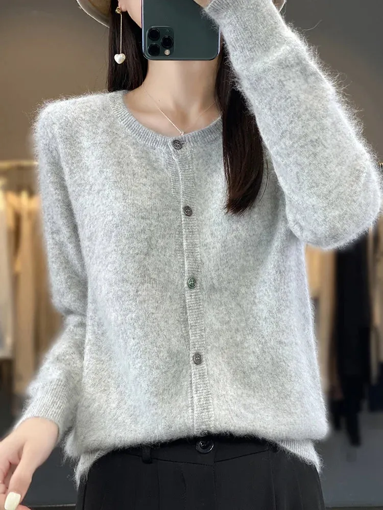 Cardigan Boutonné Chaud pour Femmes