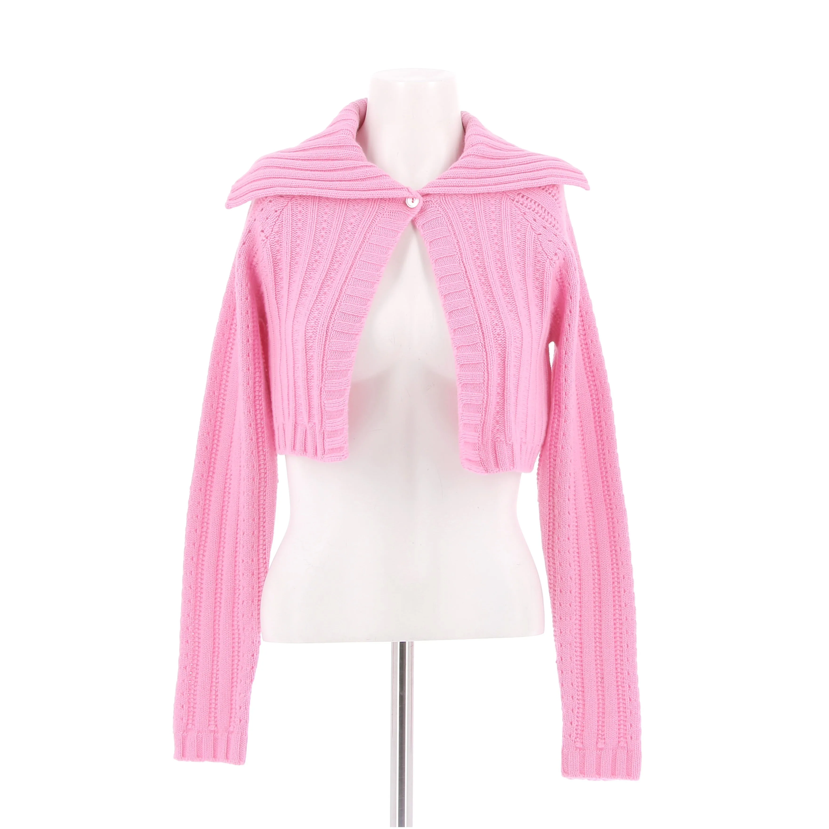 Cardigan en laine rose