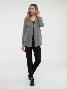 Cardigan semi-ajusté à manches longues