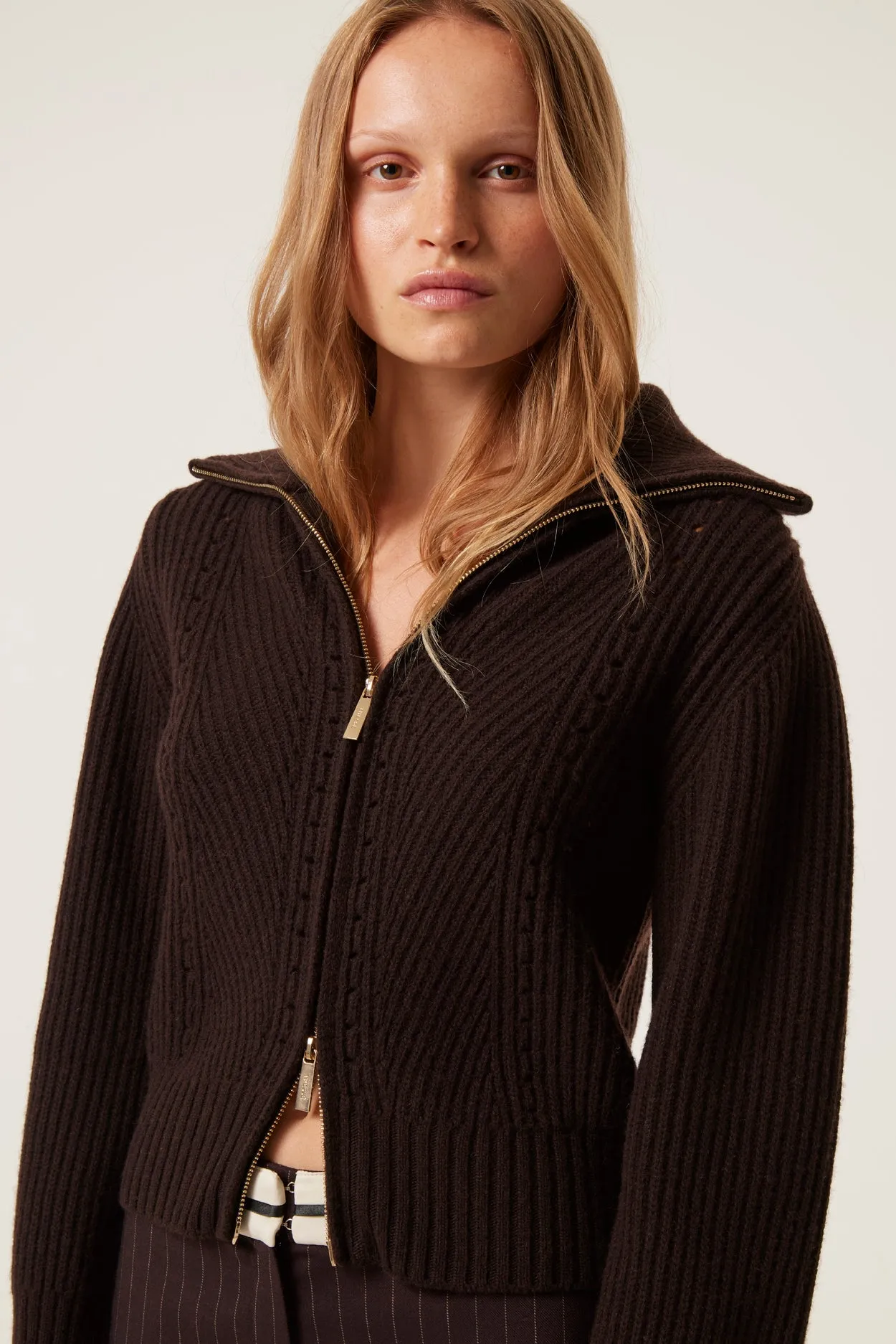 Cardigan zippé