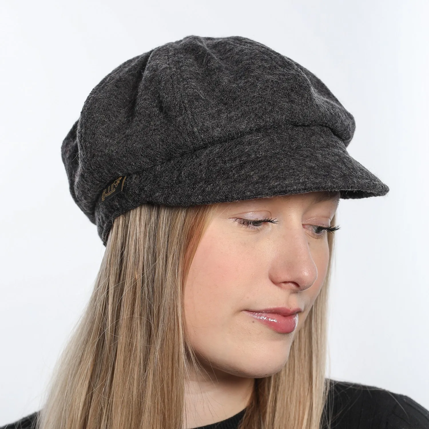 Casquette gavroche en laine bouillie