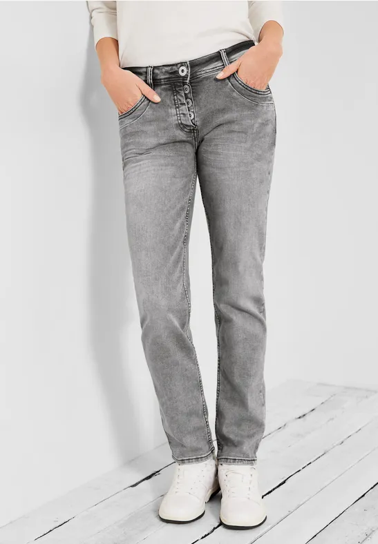 CECIL Jean coupe ample gris  - Style LINGA