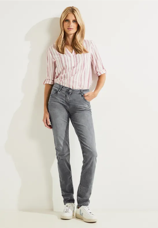 CECIL Jean coupe ample gris  - Style SCARLETT