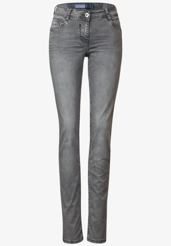 CECIL Jean coupe ample gris  - Style SCARLETT