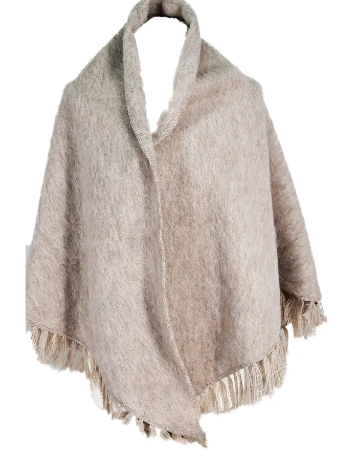 chale femme pas cher laine des pyrenees beige en stock cet hiver