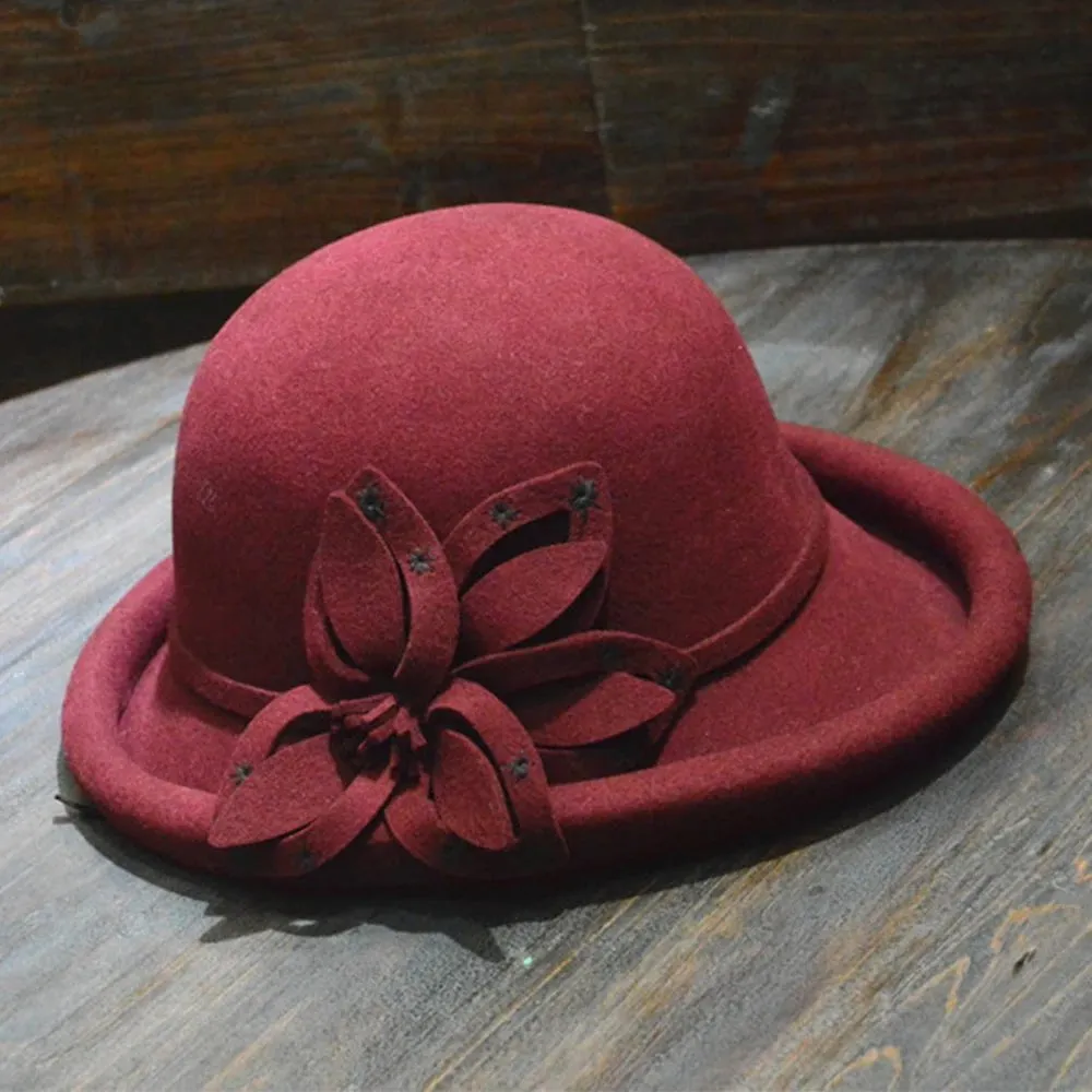 Chapeau fedora fleur