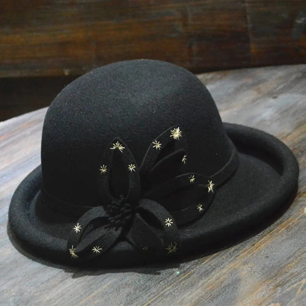 Chapeau fedora fleur