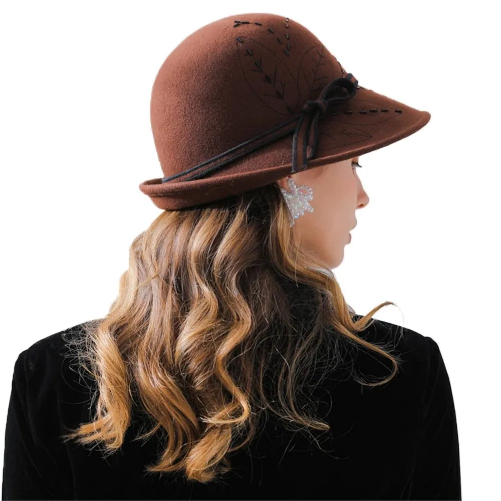 Chapeau Fedora laboré pour Femme