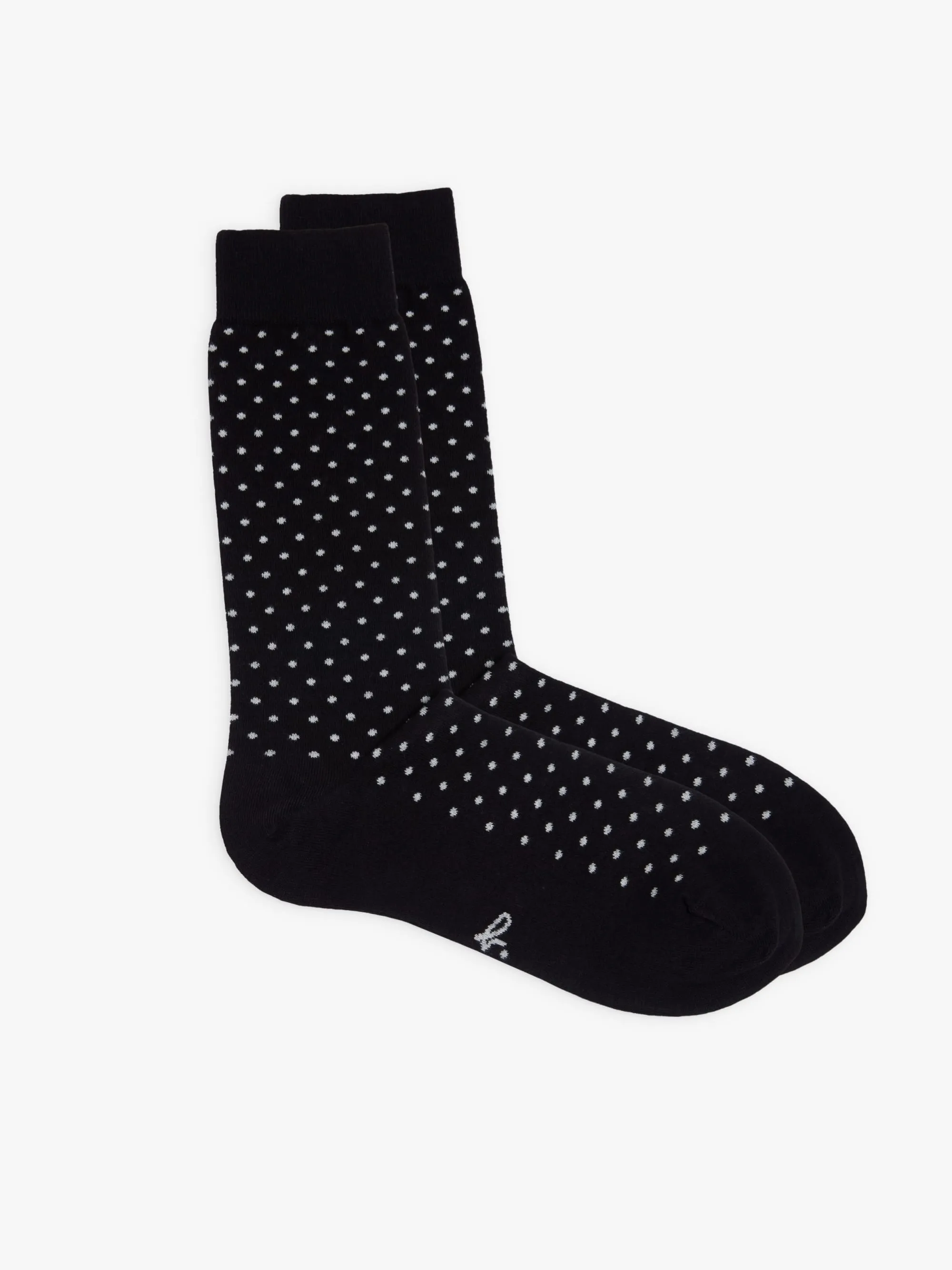 chaussettes à pois blancs