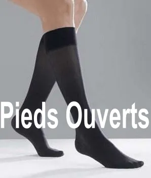 Chaussettes de contention KOKOON Pieds Ouverts Classe 3 Maille microfibre très douce et opaque, 2 coloris, classe III