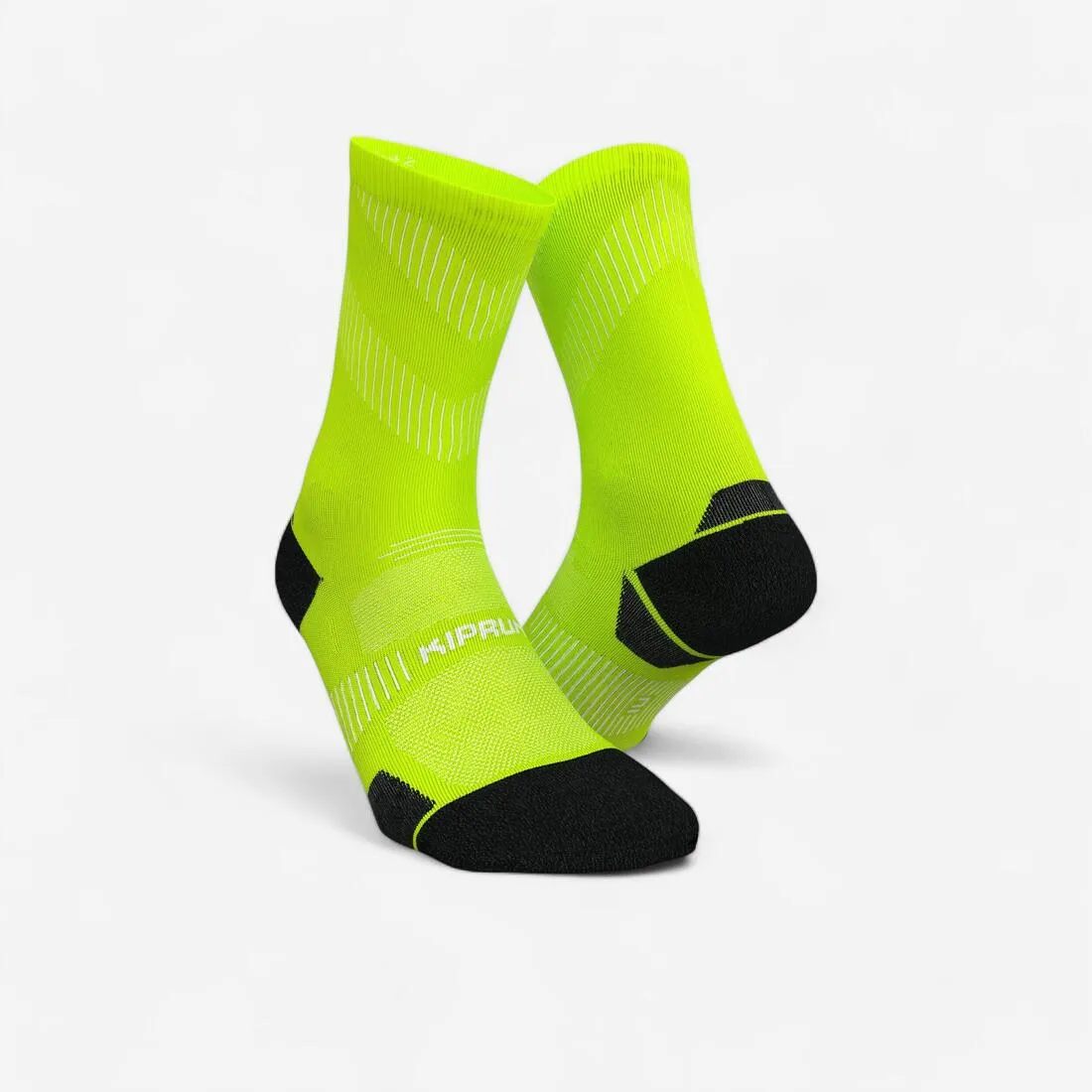 CHAUSSETTES DE RUNNING RUN900 FINES MI-MOLLET NOIRES