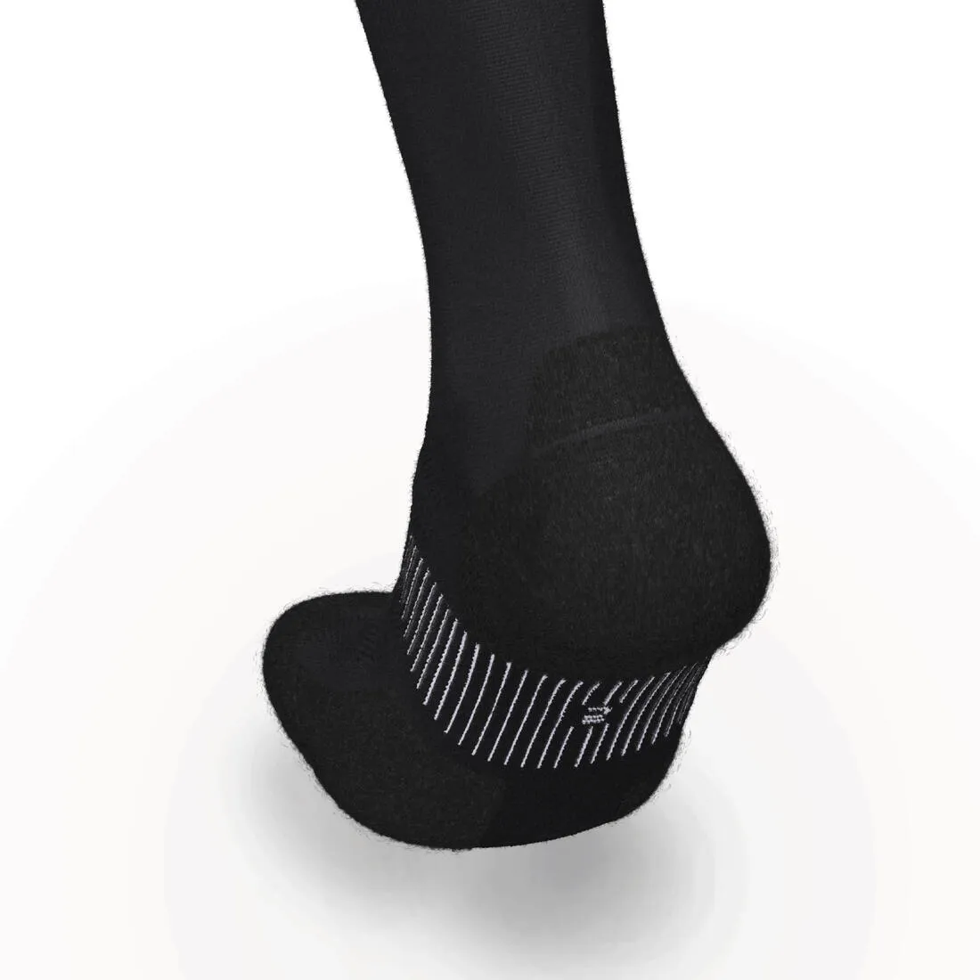 CHAUSSETTES DE RUNNING RUN900 FINES MI-MOLLET NOIRES