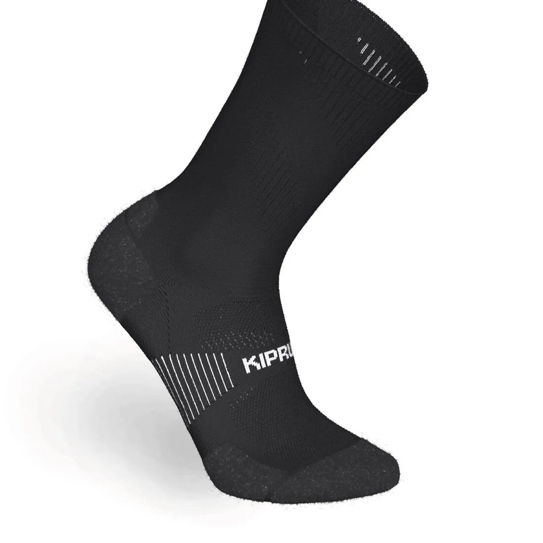 CHAUSSETTES DE RUNNING RUN900 FINES MI-MOLLET NOIRES