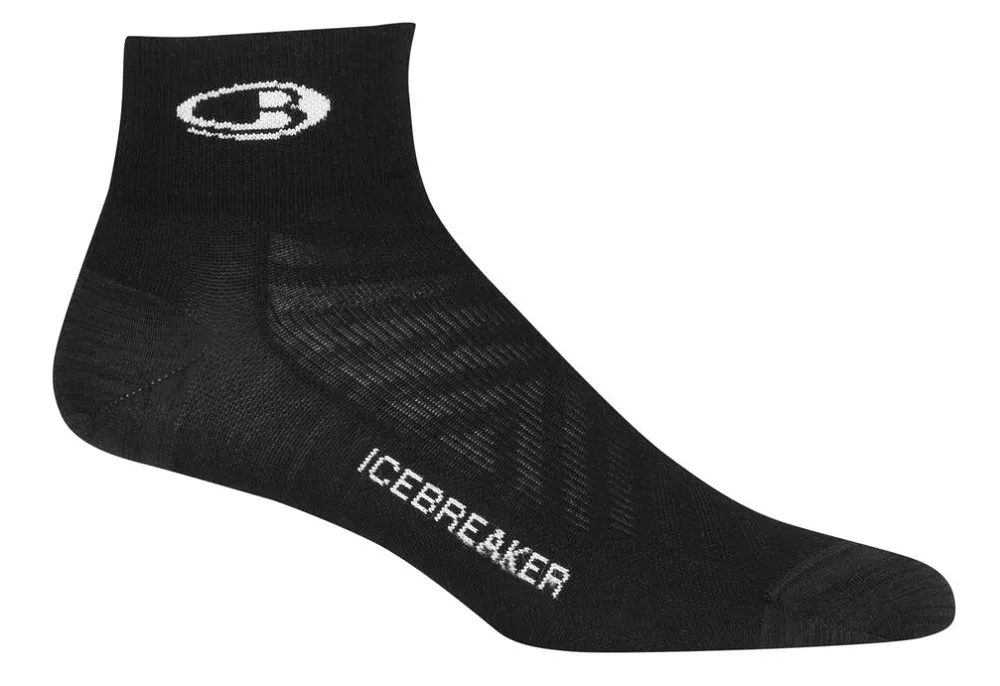 Chaussettes Icebreaker Women Run+ Ultralight Mini Black Snow