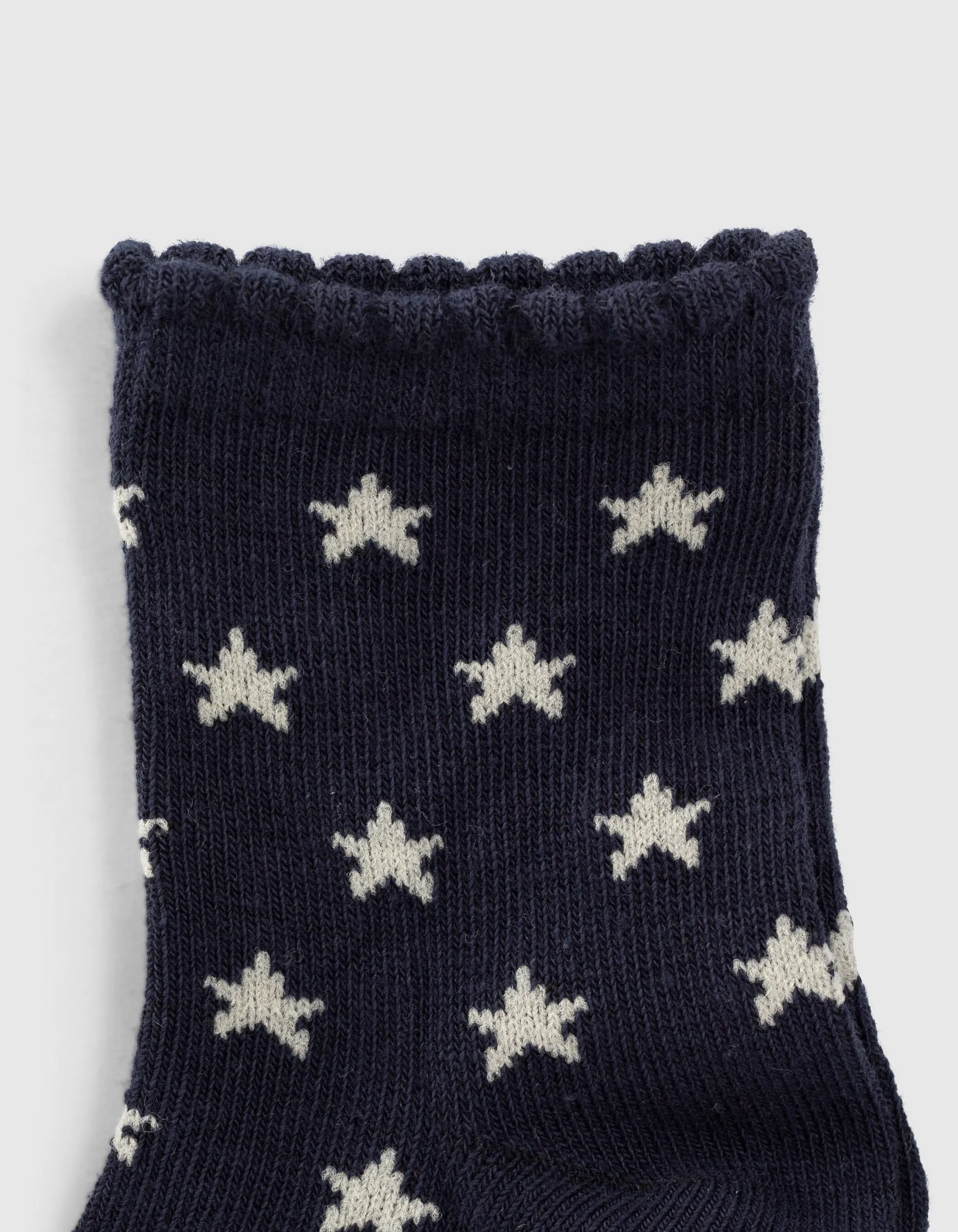 Chaussettes navy, blanches rayées et cœurs bébé fille