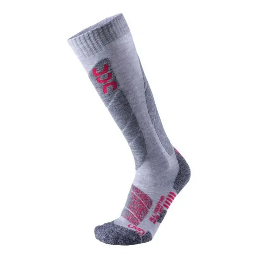 Chaussettes ski all mountain femme gris rose