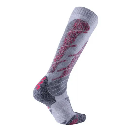 Chaussettes ski all mountain femme gris rose