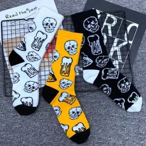 Chaussettes Têtes De Mort Et Bière