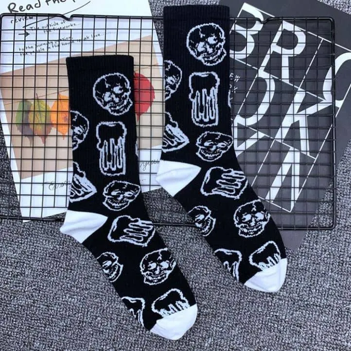 Chaussettes Têtes De Mort Et Bière