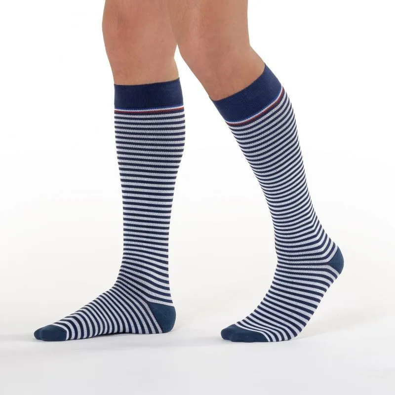 Chaussettes de contention Styles Motifs Marinière (Homme) Classe 2