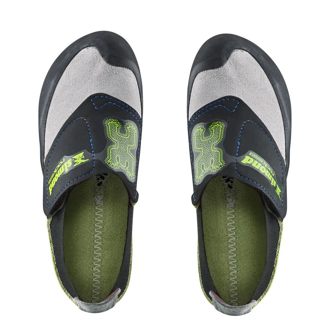 CHAUSSONS D'ESCALADE ENFANT - ROCK GRIS VERT