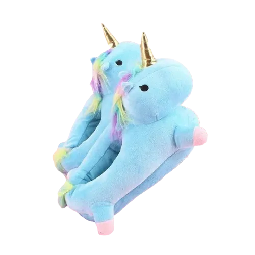 Chaussons Licorne Bleue