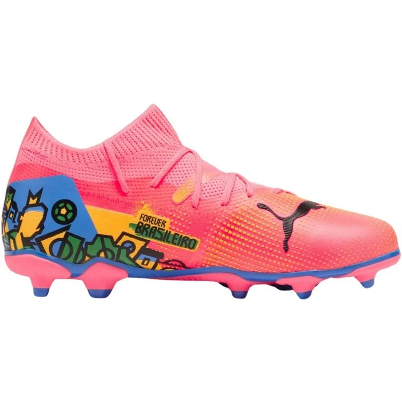 Chaussures de football Puma Future 7 Match Njr FG/AG Jr 107841 01 rose