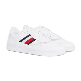 Chaussures Tommy Hilfiger Court Cupsole Retro Lth Stripes M FM0FM04828YBS blanche