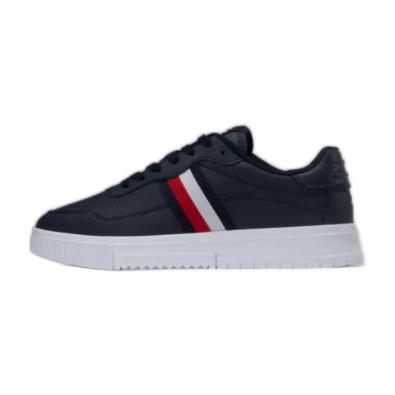 Chaussures Tommy Hilfiger Supercup Leather Stripes M FM0FM04824 DW5 bleu